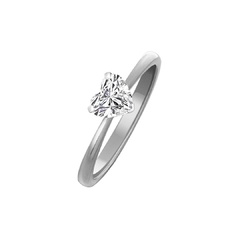 Помолвочное кольцо ПД20110204 с бриллиантом фантазийной огранки сердце | Ювелирное ателье PalladinGold™