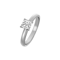 Помолвочное кольцо ПД20110207 с фантазийным бриллиантом огранки принцесса | Ювелирное ателье PalladinGold™