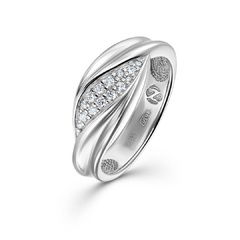 Кольцо МЕБ17110202 с россыпью из 14 бриллиантов | Ювелирное ателье PalladinGold™