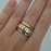 Кольцо ДИ191150211 из трехцветного золота с бриллиантами 
