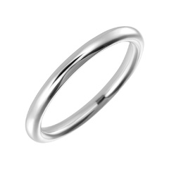 Классическое обручальное кольцо с круглым сечением шириной 2 мм | Ювелирное ателье PalladinGold™