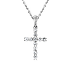 Крестик КР18410210 с бриллиантами | Ювелирное ателье PalladinGold™
