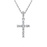 Маленький декоративный крестик из палладия с бриллиантами в католическом стиле 