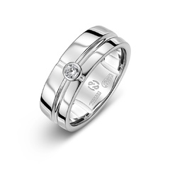 Кольцо ВАЛ21110206 с бриллиантом | Ювелирное ателье PalladinGold™